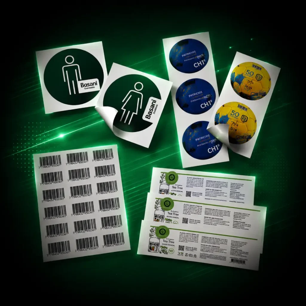 Etiquetas Sticker vinilos medicorte